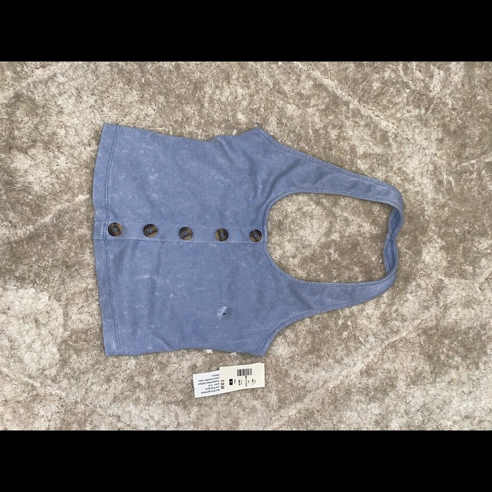 aeropostale blue halter cropped top